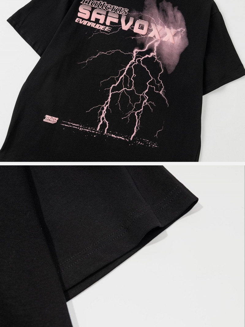 Noir  T Shirts Aelfric Eden Lightning Foam Print Tee - FVX-1839789